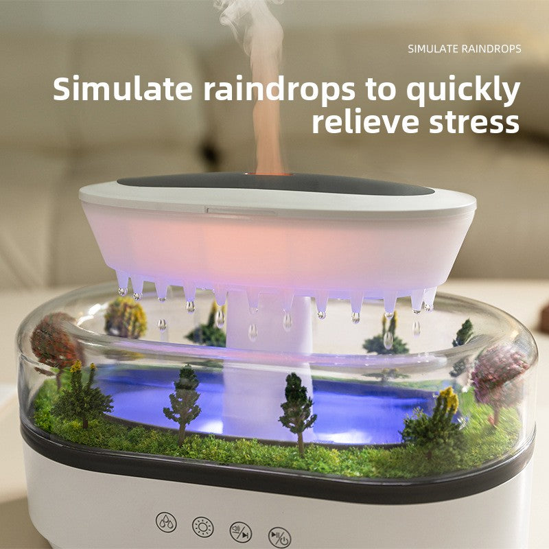 Raindrop Aromatherapy Machine, White Noise Technology, Aromatherapy & Humidification, Multiple Timer Settings, Mechanical Operation