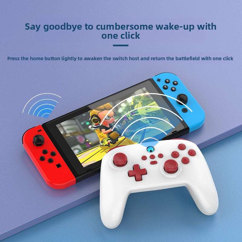 With wake-up vibration sensor gaming controller, Advanced Controls, Precision 3D Joystick, Triple Connection Modes, Adjustable Vibration, Compatible with Switch, Android, Apple (iOS 13/14/15, Mac OS MFI mode), and PC
