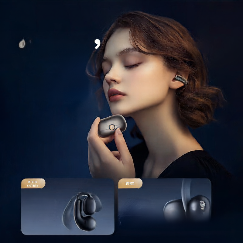 Ear clip bluetooth headset