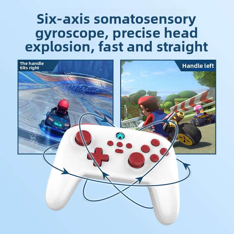 With wake-up vibration sensor gaming controller, Advanced Controls, Precision 3D Joystick, Triple Connection Modes, Adjustable Vibration, Compatible with Switch, Android, Apple (iOS 13/14/15, Mac OS MFI mode), and PC