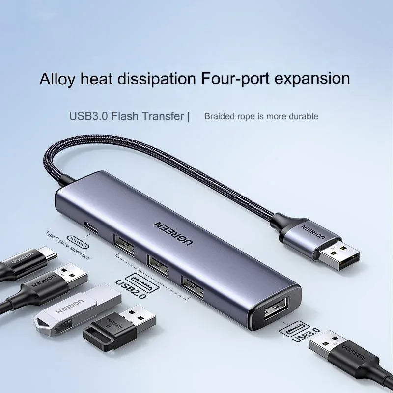 USB Multi-Port Extension Hub - 3.0 Type-C External Docking Manifold - ZeeTec Store