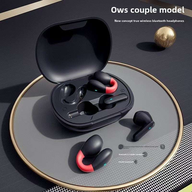Sports over-ear headphones, Ear Clip Design, Long Battery Life, Bilateral Stereo, Low Latency, Call & Music: Supports clear calls and high-quality music playback