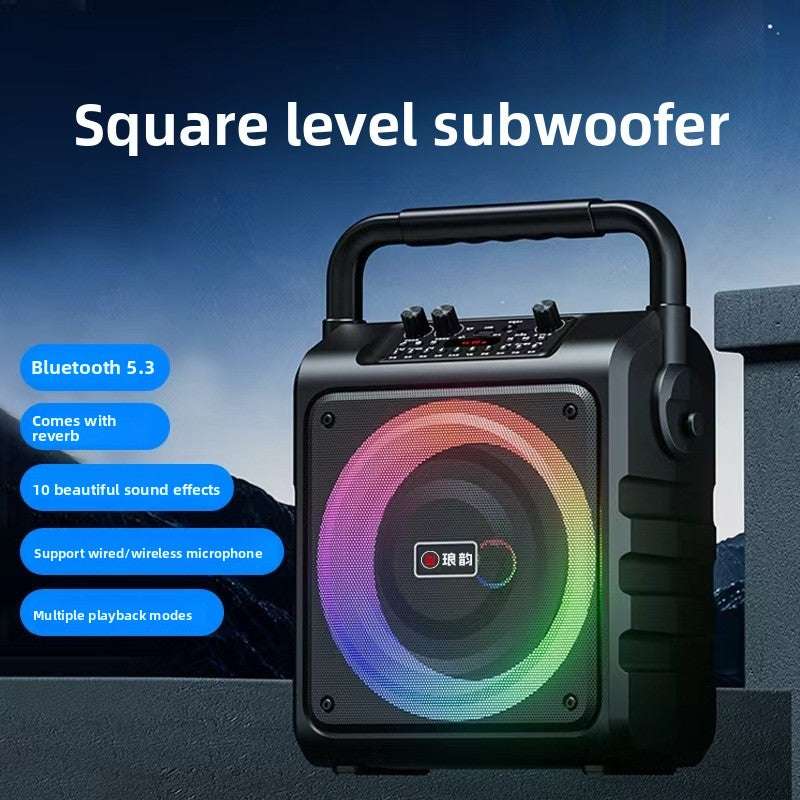 Portable Bluetooth Speaker, Built-in Microphone, Colorful Lights, Multi-Scenario Use, 10W