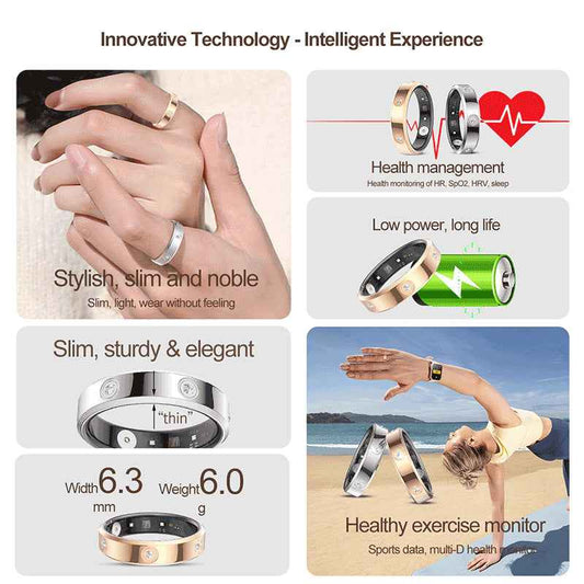 Smart Health Ring Heart Rate Sleep Tracking Fitness Monitor