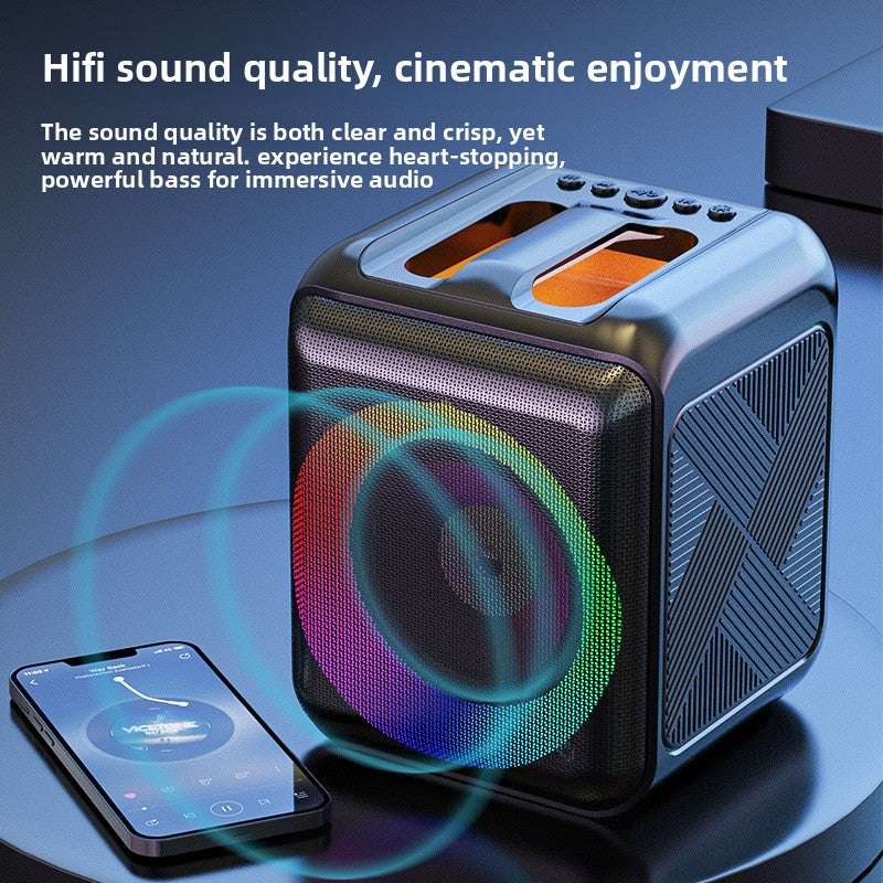 Portable Bluetooth Speaker, High-Quality Sound, Rechargeable Battery, Multi-Functional, 8W