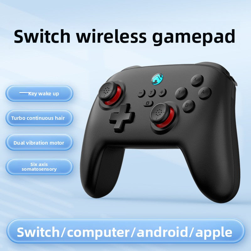 With wake-up vibration sensor gaming controller, Advanced Controls, Precision 3D Joystick, Triple Connection Modes, Adjustable Vibration, Compatible with Switch, Android, Apple (iOS 13/14/15, Mac OS MFI mode), and PC