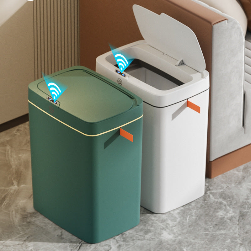 Smart Trash Can, Touch-free Operation, Automatic Packaging, Battery/Charging Options, Multi-zone Classification - Designed with compartments for efficient waste sorting, Versatile Placement - Slim design