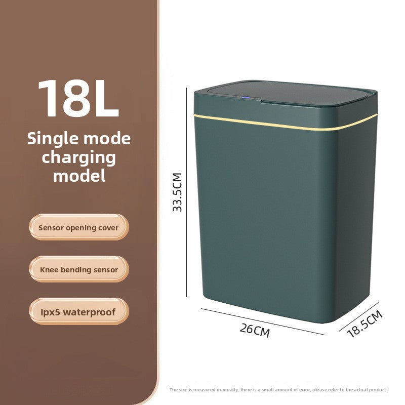 Smart Trash Can, Touch-free Operation, Automatic Packaging, Battery/Charging Options, Multi-zone Classification - Designed with compartments for efficient waste sorting, Versatile Placement - Slim design