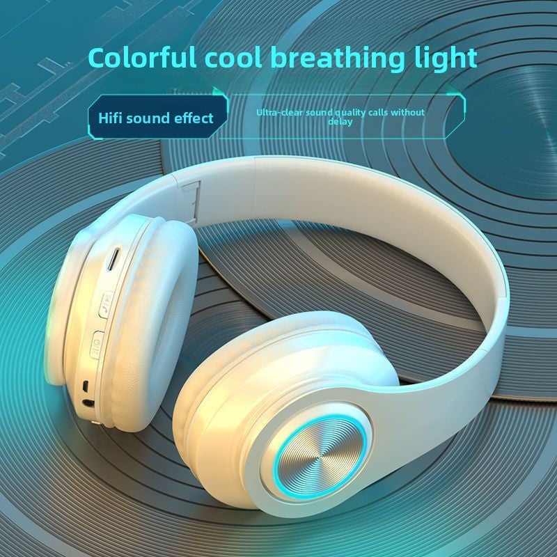 Luminous Wireless Bluetooth Headset with Foldable Design