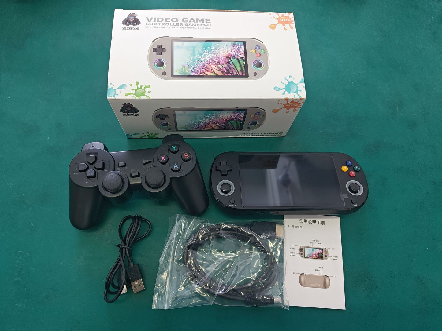Portable Retro Game Console with Dual Joystick Preloaded Games
