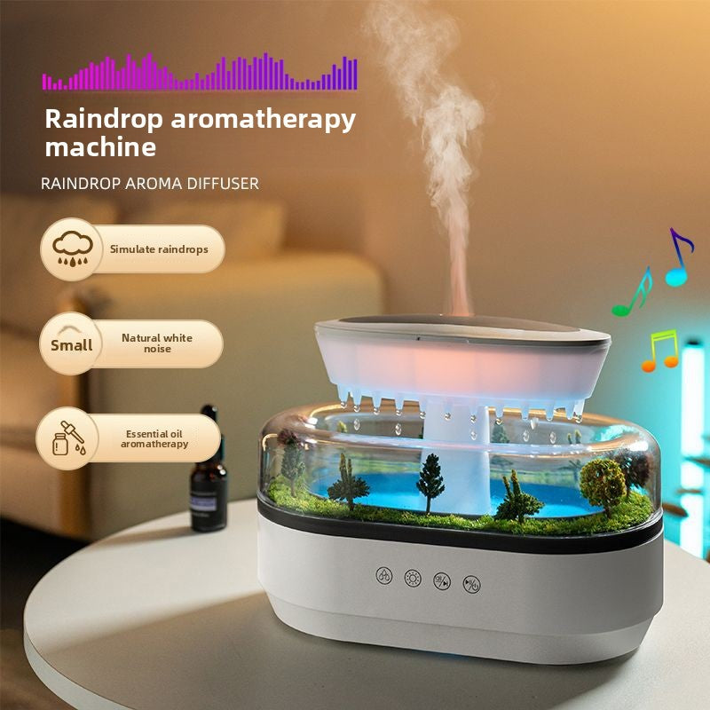 Raindrop Aromatherapy Machine, White Noise Technology, Aromatherapy & Humidification, Multiple Timer Settings, Mechanical Operation