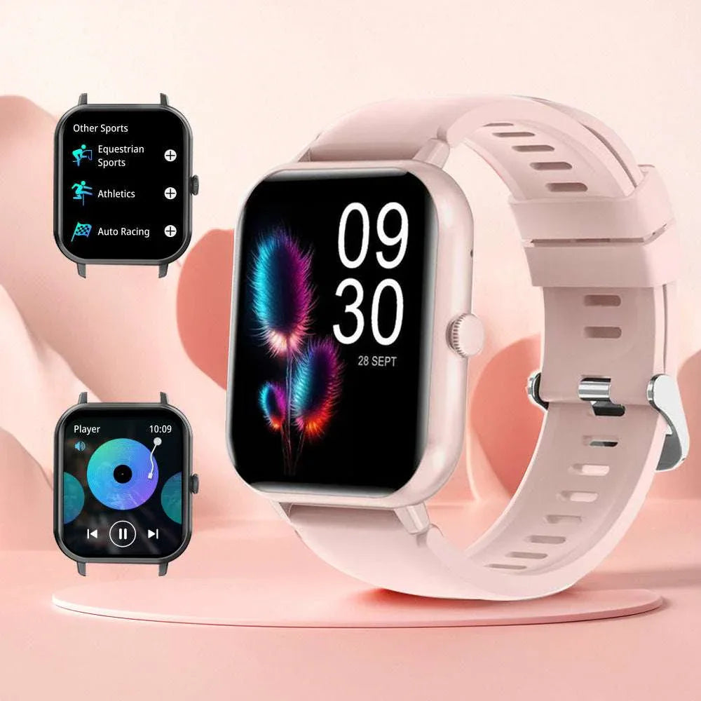 Style Smart Watch for Men and Women - 1.83 inch HD Display, Calls, Steps, Heart Rate, Sleep Tracking, Blood Oxygen, Waterproof, Smart Reminders, Remote Control Self-Timer, 7-Day Battery, Compatible with iOS & Android - ZeeTec Store