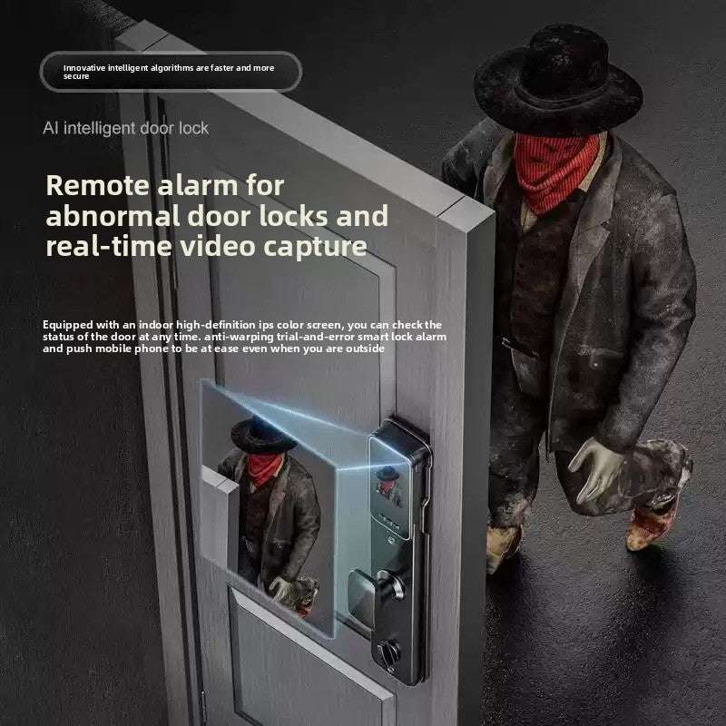 Smart Door Lock, 3D Face Recognition, Multiple Unlock Methods, WiFi Remote Control, Durable Construction