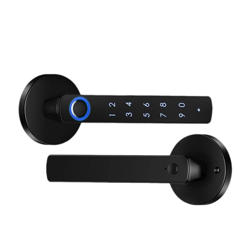 Smart Fingerprint Handle Lock, Two units per door (Smart handle outside and normal lock handle inside), Advanced fingerprint technology, Easily control and monitor, High Security, Durable Build, Versatile Unlocking: fingerprint password and key entry