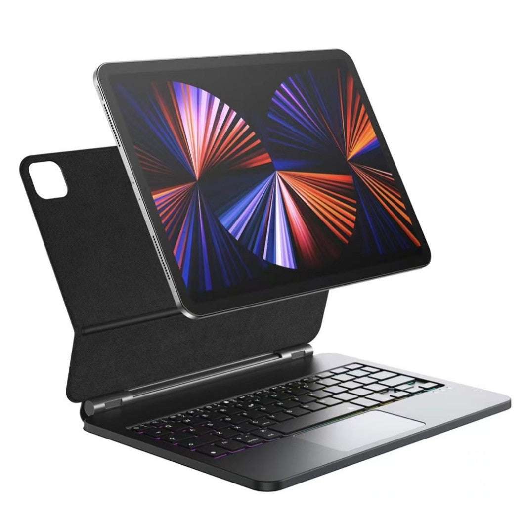 iPad Magnetic Bluetooth Keyboard with Backlight, Magnetic Suspension Design, Multicolor Backlight, Wide Compatibility: Fits multiple iPad models (Pro 11/12.9/13-inch, Air 4/5/6, etc.)