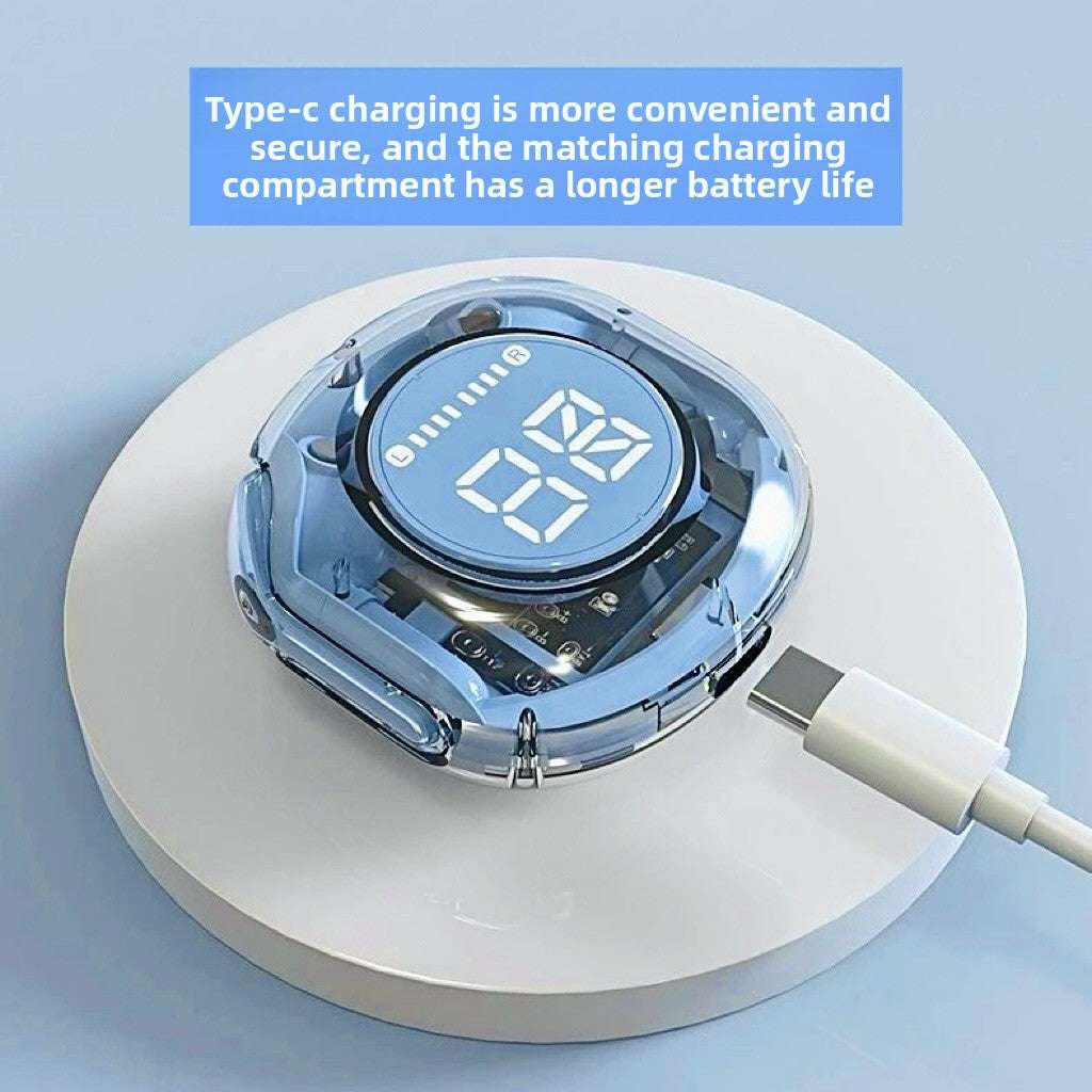 Transparent Bluetooth 5.3 Wireless Earbuds, Transparent Design, Noise Reduction, Bilateral Stereo, Long-lasting usage on a single charge