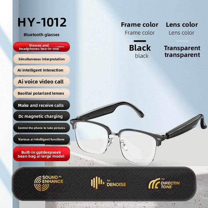 Smart AI Bluetooth Glasses with Translation and Music