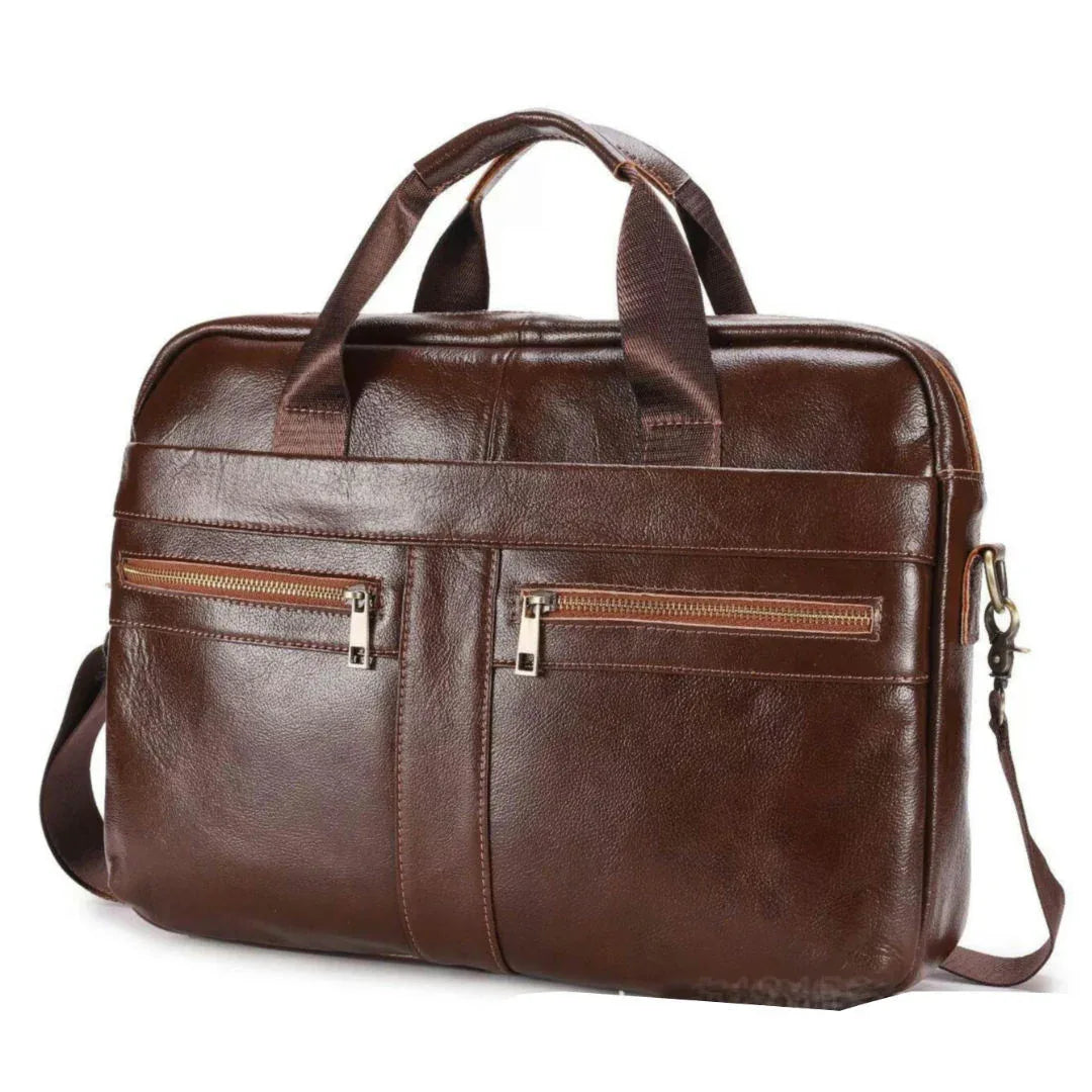 Men's Leather Laptop Briefcase - ZeeTec Store