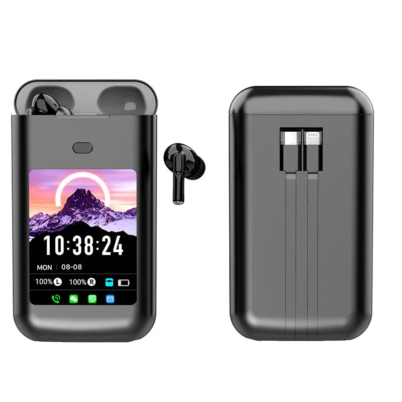 Power Bank with Headphones: Built-in Screen and Bluetooth Functionality - ZeeTec Store