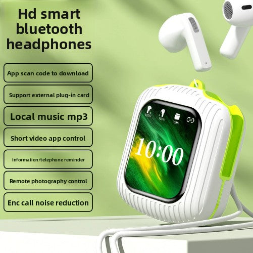 Touch Control Wireless Bluetooth Headset, Display Screen, Long Battery Life, Advanced noise reduction technology, Bilateral Stereo, Low Latency, Voice Control: Supports voice commands for hands-free use
