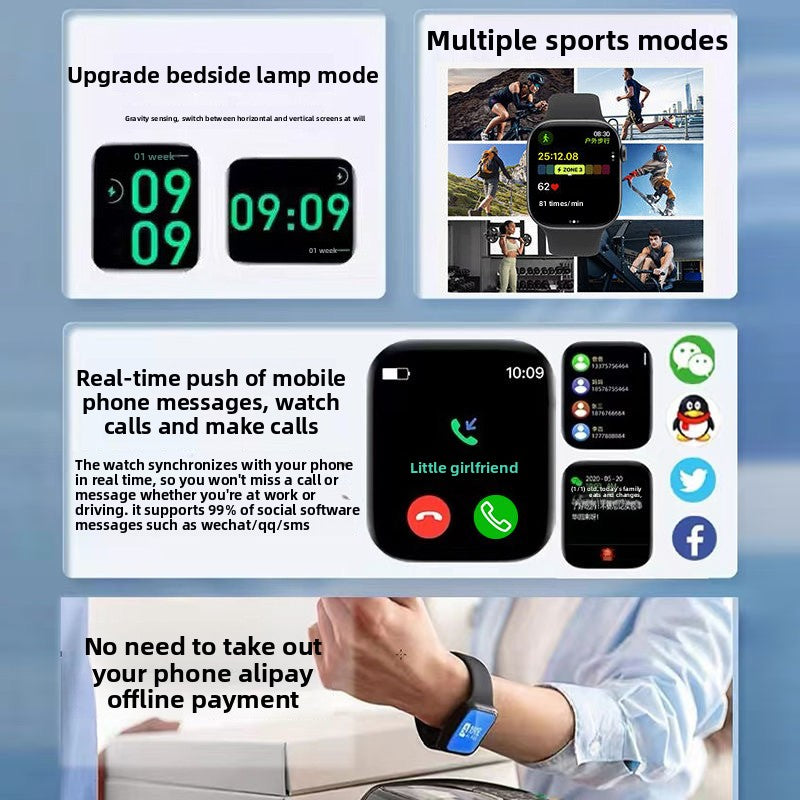 smart watch, IPS Screen, Bluetooth Calling, Multi-Functional, Smart Notifications, NFC Payment, Long Battery Life 7-14 days, Durable Design