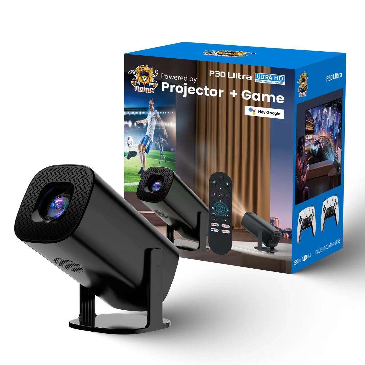 Home Theater Projector Plus Gaming, High-resolution, Supports up to 150-inch screen