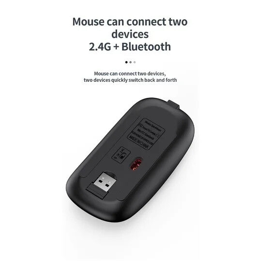 Wireless Keyboard Mouse Slim Rechargeable Multi-Device for Laptop Computer