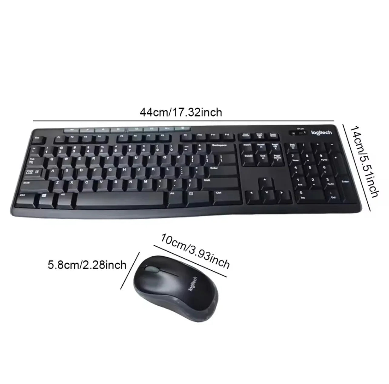 Logitech MK270 Wireless Keyboard Mouse Combo 2.4G USB Full Size 104 Keys PC - ZeeTec Store