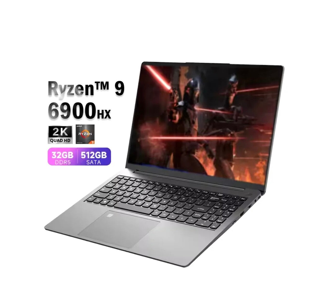 ZeeTec 15.6” POWERFUL SLIM GAMING LAPTOP COMPUTER AMD RYZEN 9 6900HX 16GB 512GB