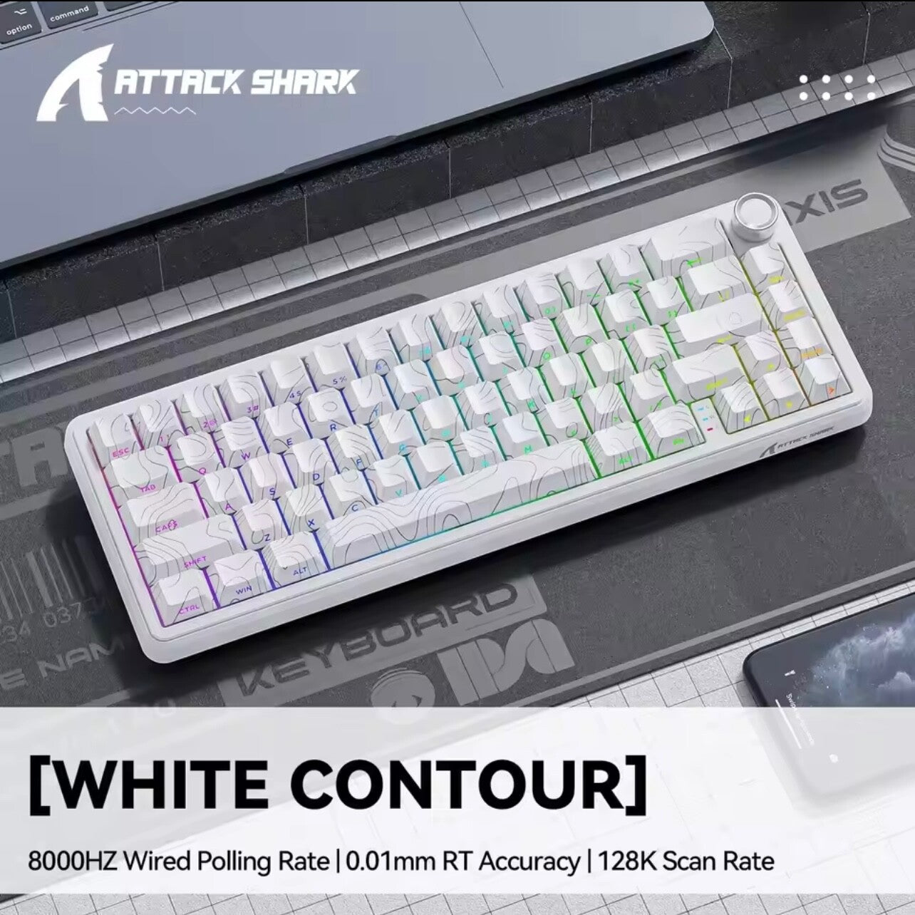 ATTACK SHARK X65 PRO HE Magnetic Gaming Keyboard 8KHz Tri-Mode Rapid Trigger