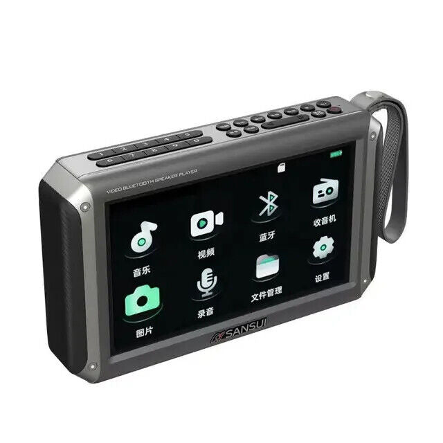 7” HD MP4 Video Player – Large Display, Music, Movies, E-Books, FM Radio, Built-