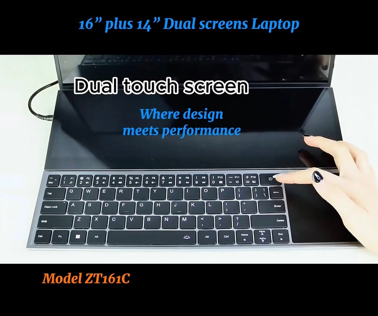 ZeeTec DUAL SCREEN 16" plus 14" LAPTOP COMPUTER Intel I7 9th Gen 16GB 512GB