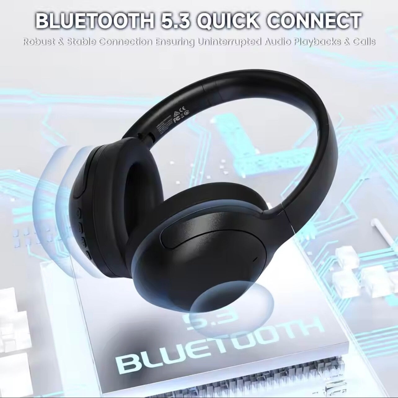 ATTACK SHARK G300 Wireless Gaming Headset BT 5.3 HD Sound Foldable Mic ANC