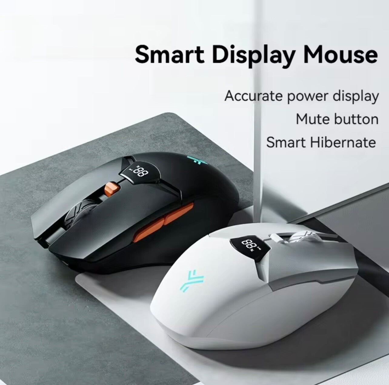 V086 2.4G Bluetooth Wireless Mouse w/ Screen, 600mAh, Silent, Gaming & Office