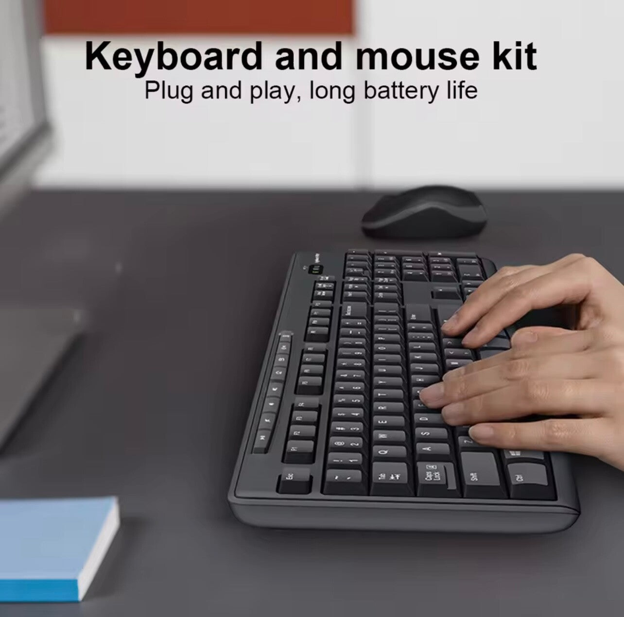 Logitech MK270 Wireless Keyboard Mouse Combo 2.4G USB Full Size 104 Keys PC