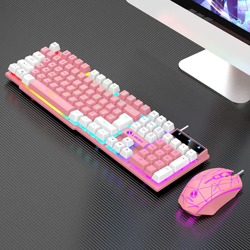 Wired Mechanical Keyboard & Mouse Combo β USB, RGB Backlit, PC & Laptop Gaming S