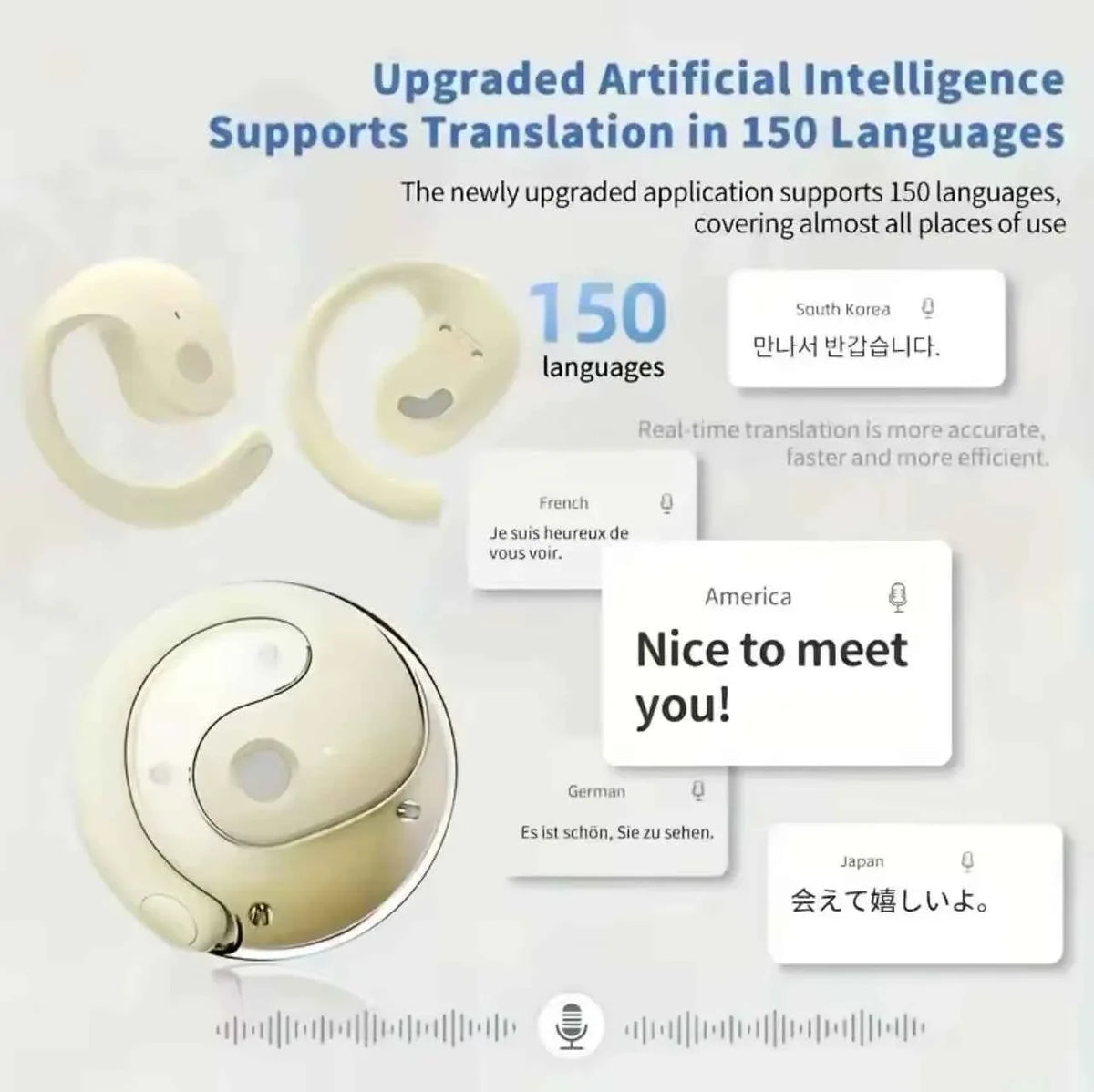 AI Translator Earphones with Superior Audio Quality, All-Day Power, and Durable Build - ZeeTec Store