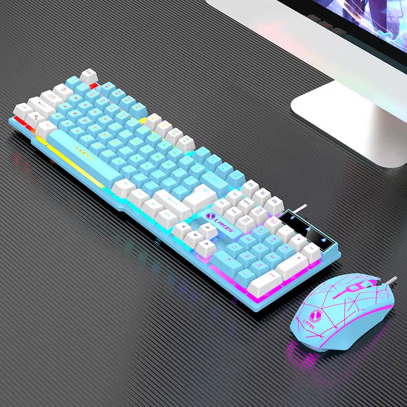 Wired Mechanical Keyboard & Mouse Combo β USB, RGB Backlit, PC & Laptop Gaming S