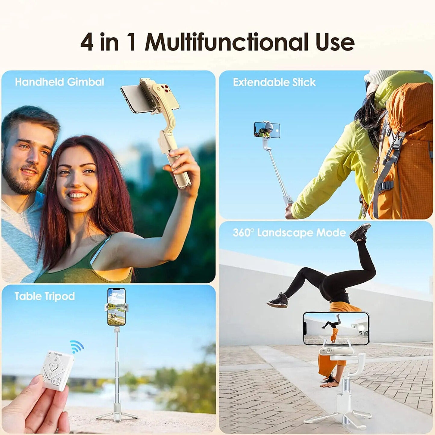 ISteady Q HANDHELD GIMBAL STABILIZER PHONE SELFIE STICK ADJUSTABLE TRIPOD REMOTE CONTROL