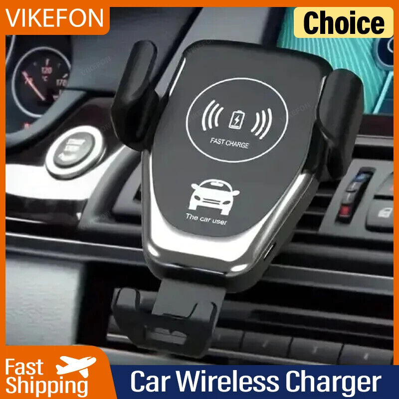 FAST WIRELESS CAR MOBILE PHONE CHARGER HOLDER GRAVITY INDUCTION VENT MOUNT
