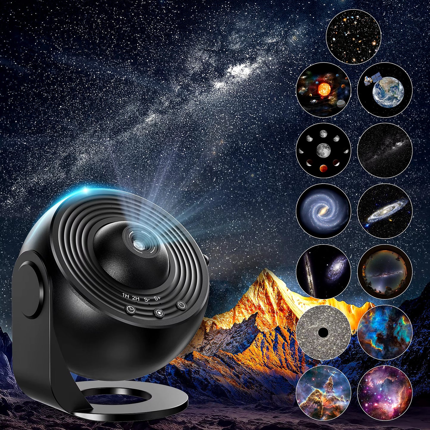 13-in-1 Star Galaxy Projector – Planetarium Aurora Night Light for Bedroom & Rel