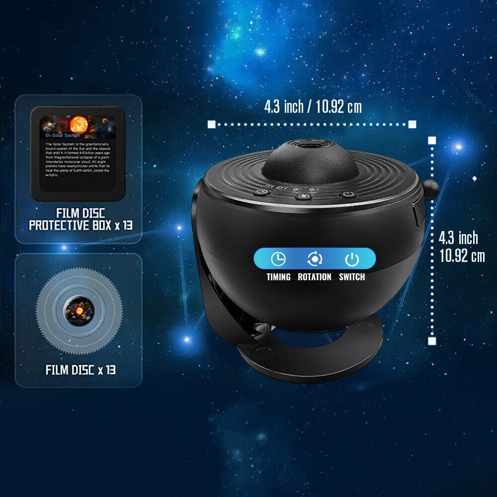 13-in-1 Star Galaxy Projector – Planetarium Aurora Night Light for Bedroom & Rel