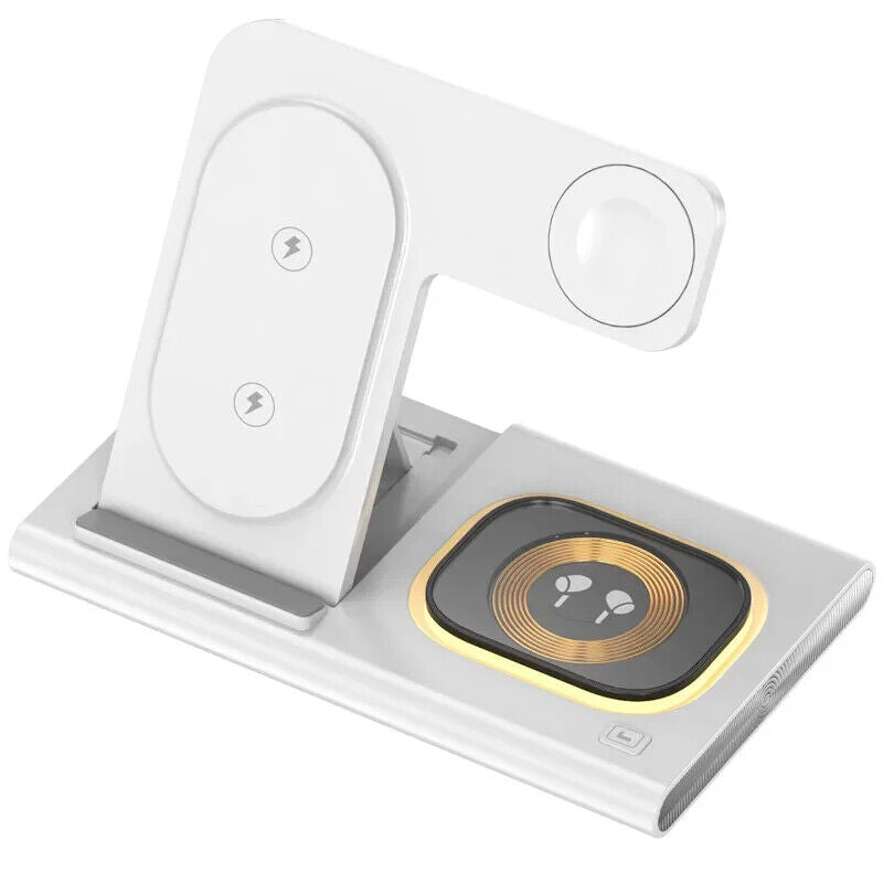 3 in 1 Wireless Fast Charger Stand LED Light Foldable for Samsung