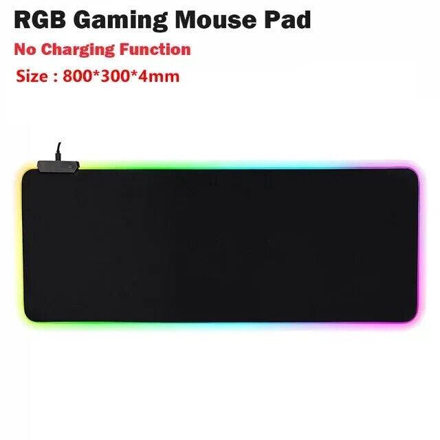 RGB LUMINOUS GAME DESK PAD MAT with MAGNETIC FAST WIRELESS CHARGER for PHONE