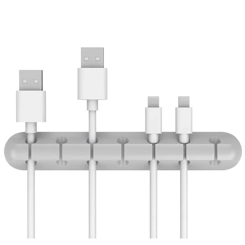 Silicone USB Cable Organizer – Cable Winder, Desktop Tidy, Wire Management Clips