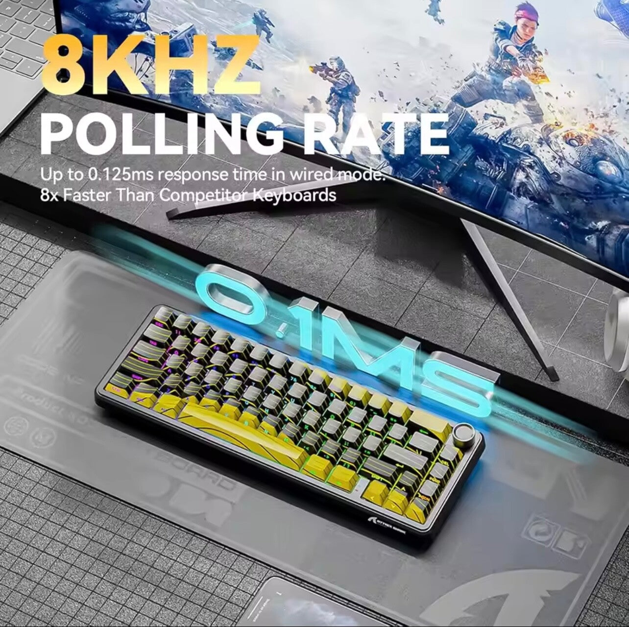 ATTACK SHARK X65 PRO HE Magnetic Gaming Keyboard 8KHz Tri-Mode Rapid Trigger