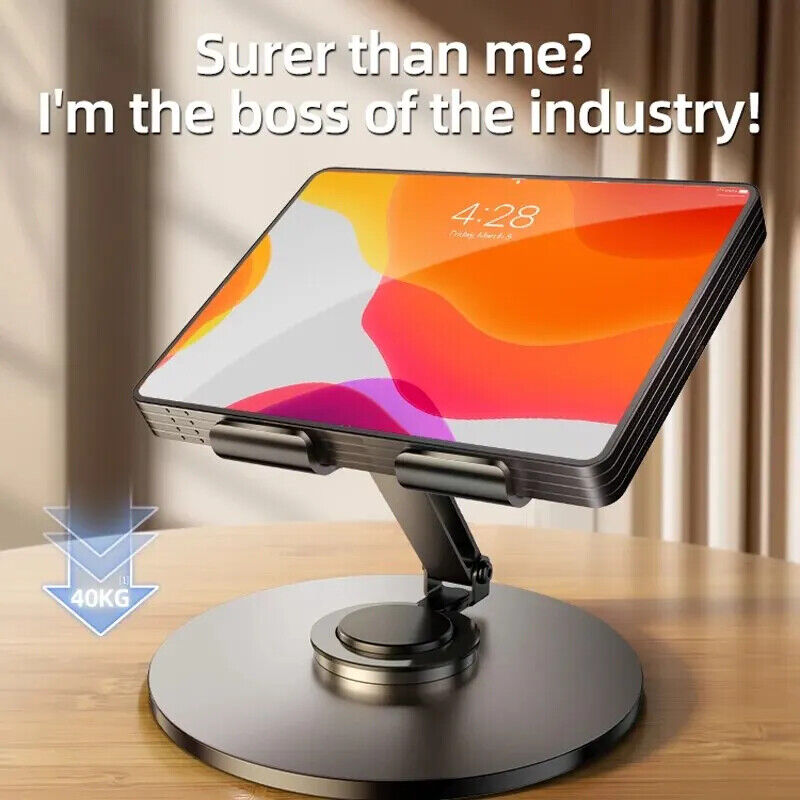 High Quality 360° Rotatable Aluminum Tablet Stand, Foldable Adjustable Bracket