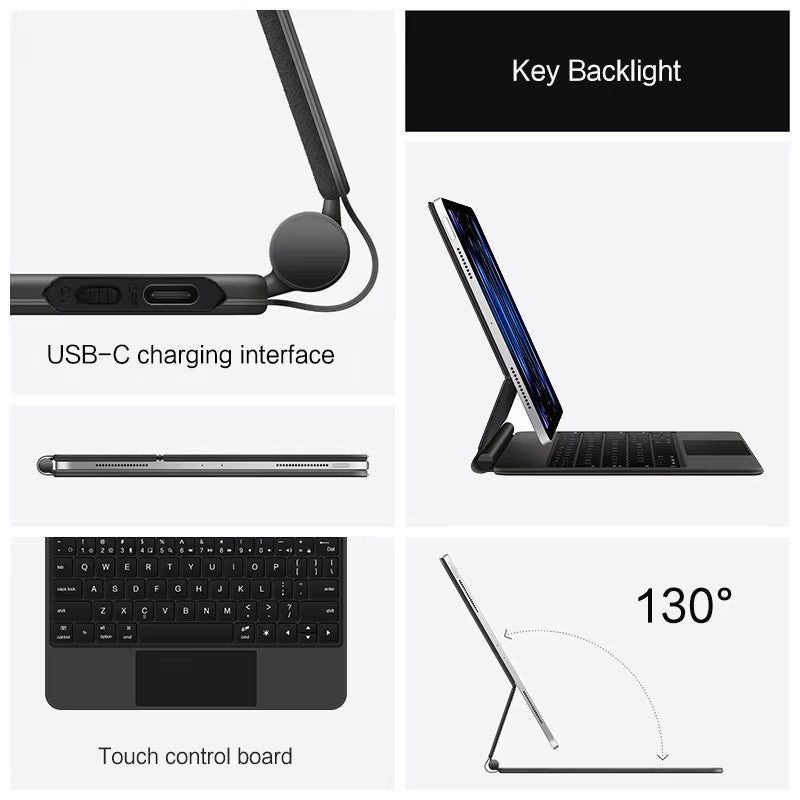 Magic Keyboard for iPad Pro 11/12.9, Air 4/5, iPad 10th Gen, Smart Magnetic