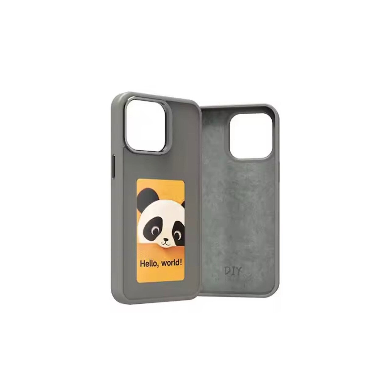 DIY AI Smart Ink Screen NFC Case iPhone 13 14 15 Pro Max Frosted High-End