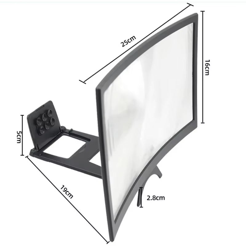 12 Inch 3D UNIVERSAL MOBILE PHONE SCREEN MAGNIFIER AMPLIFIER FOLDABALE CURVE HD
